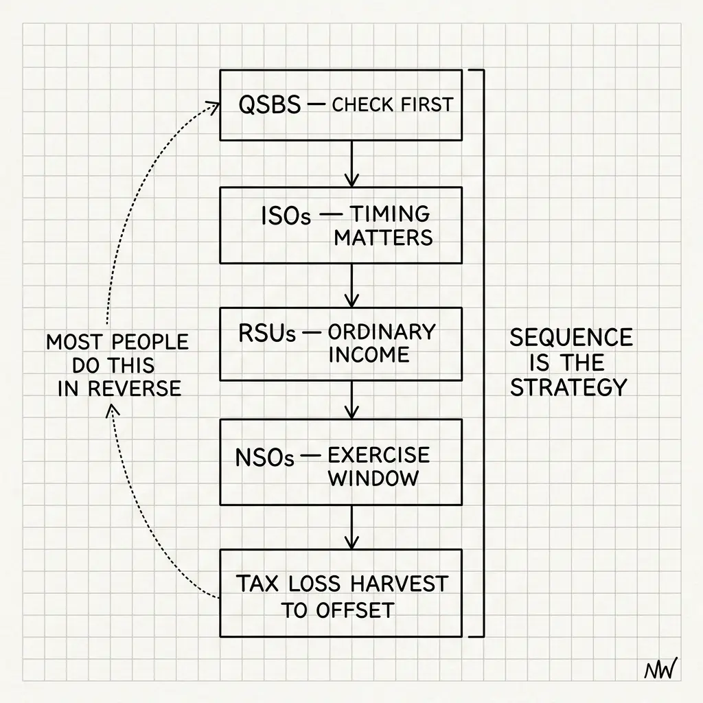 Equity Comp Decision Stack: ISOs, RSUs, NSOs, QSBS