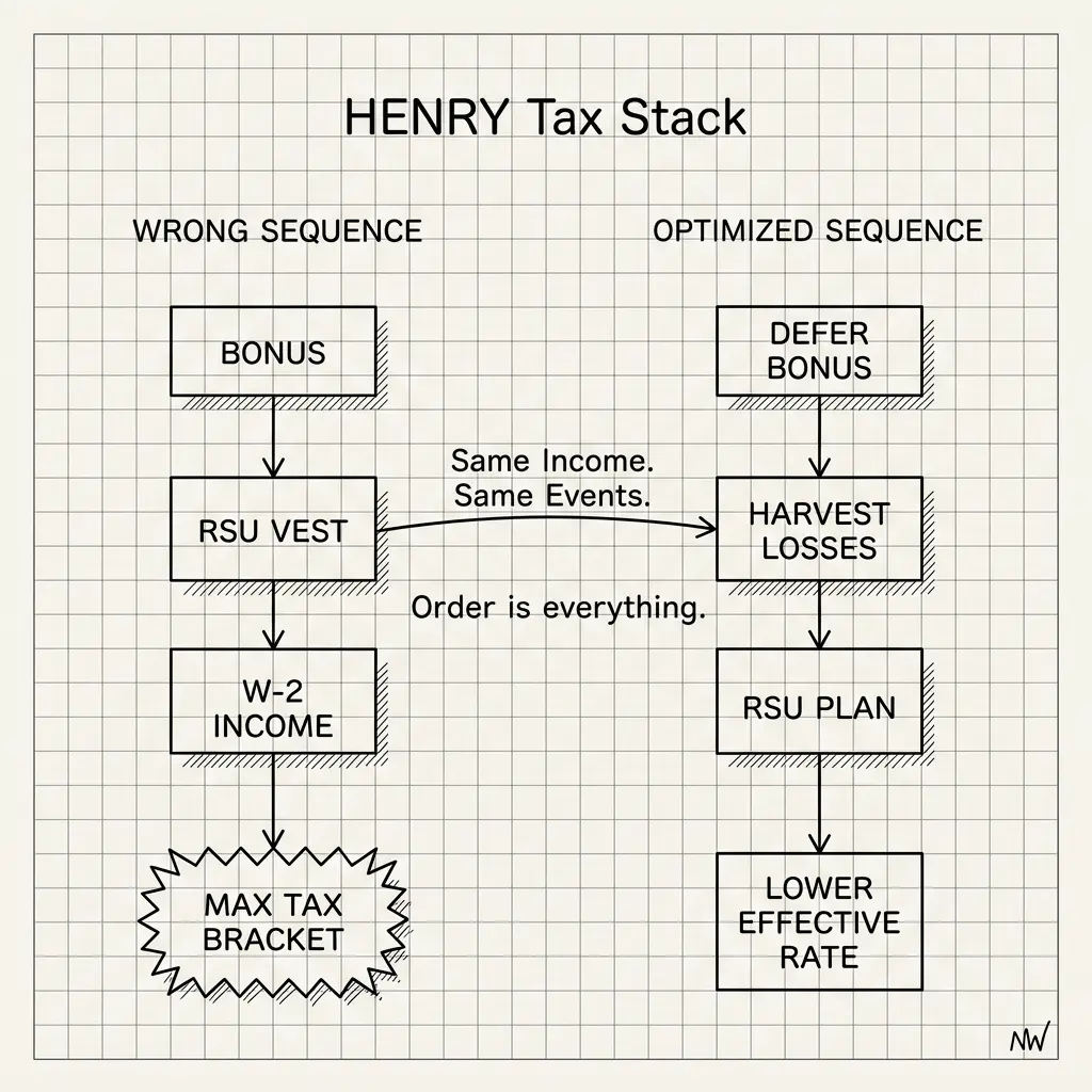 HENRY Tax Stack: Sequence Multiple Taxable Events